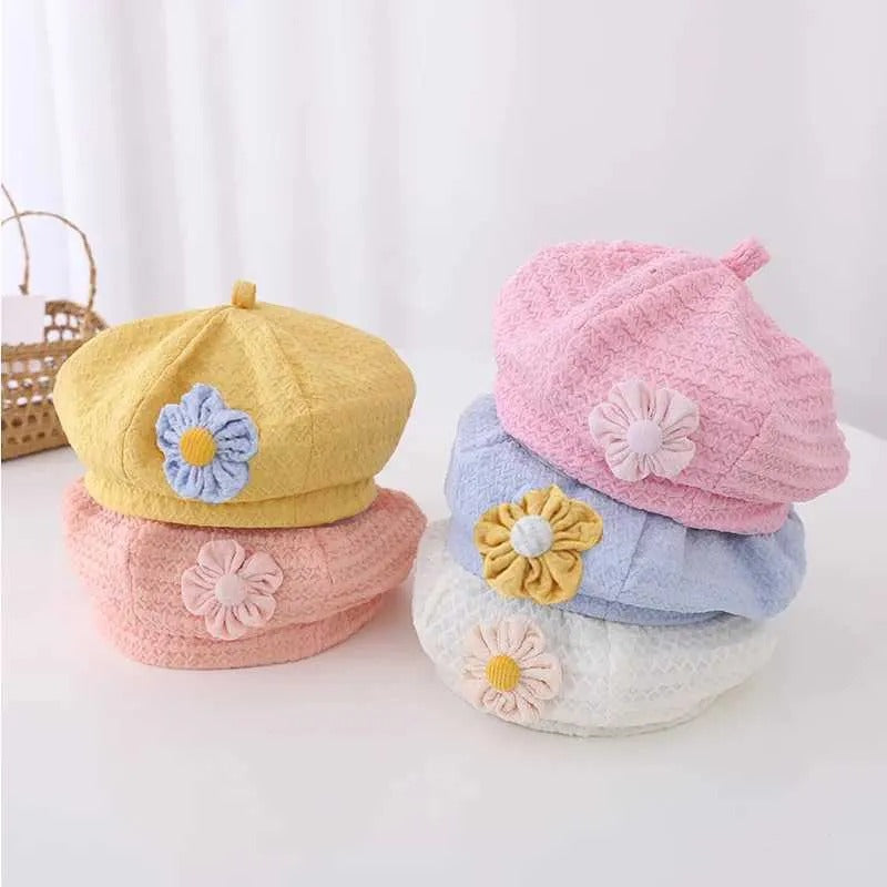 Flower Beret Hat