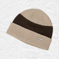 Brown Contrast Knit Beanie