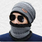 Beanie Cap Neck Warmer Beanie Full Set-2 Piece Black