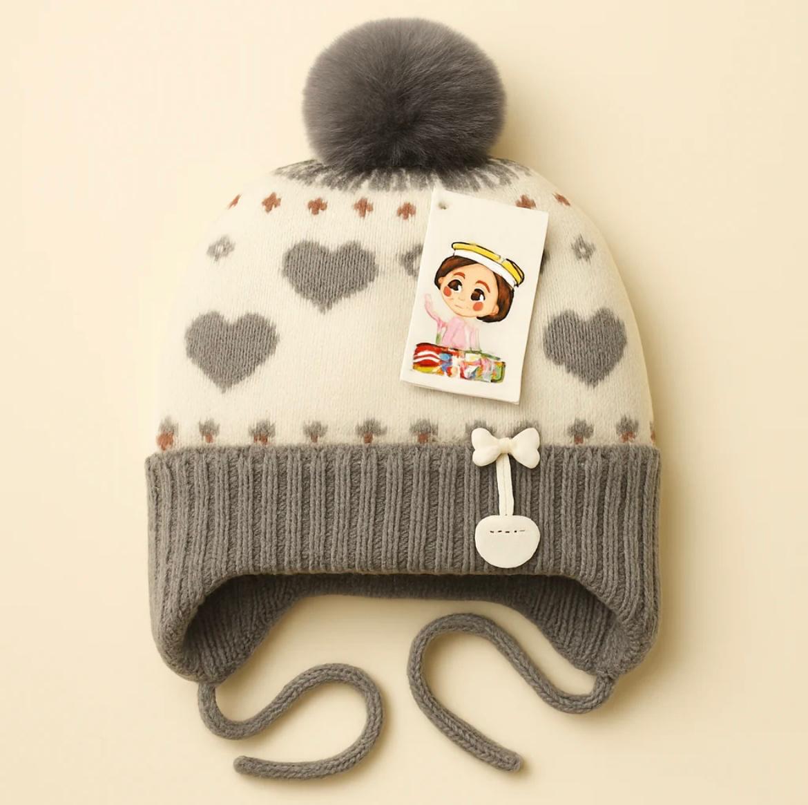 Baby Woolen Cap Hearts