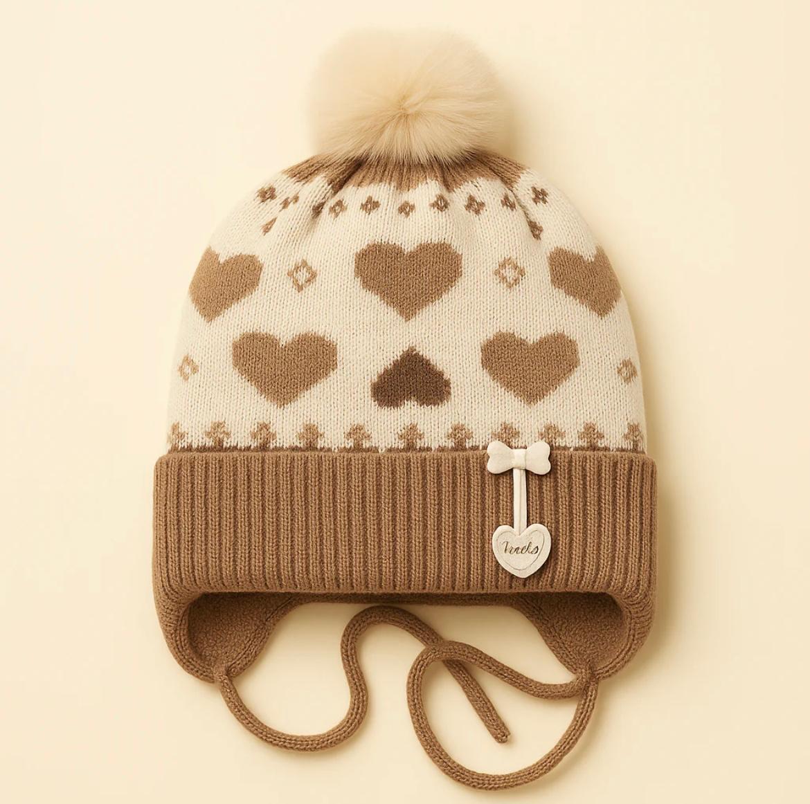 Baby Woolen Cap Hearts