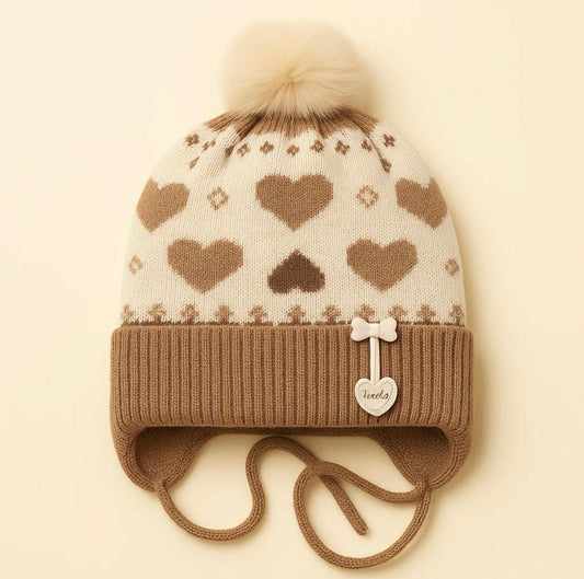 Baby Woolen Cap Hearts