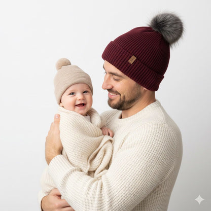 Single Pom Pom Cap set