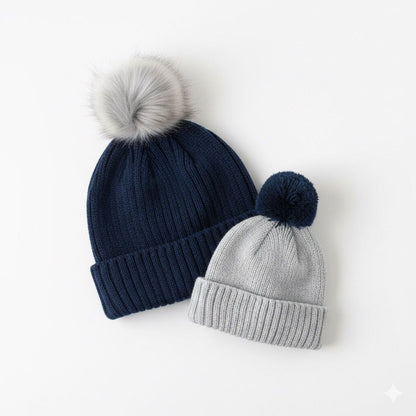 Single Pom Pom Cap set