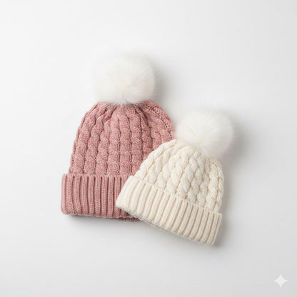 Single Pom Pom Cap set