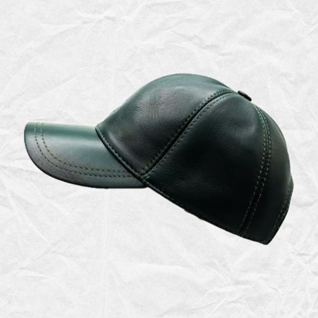 Brown Leather Cap